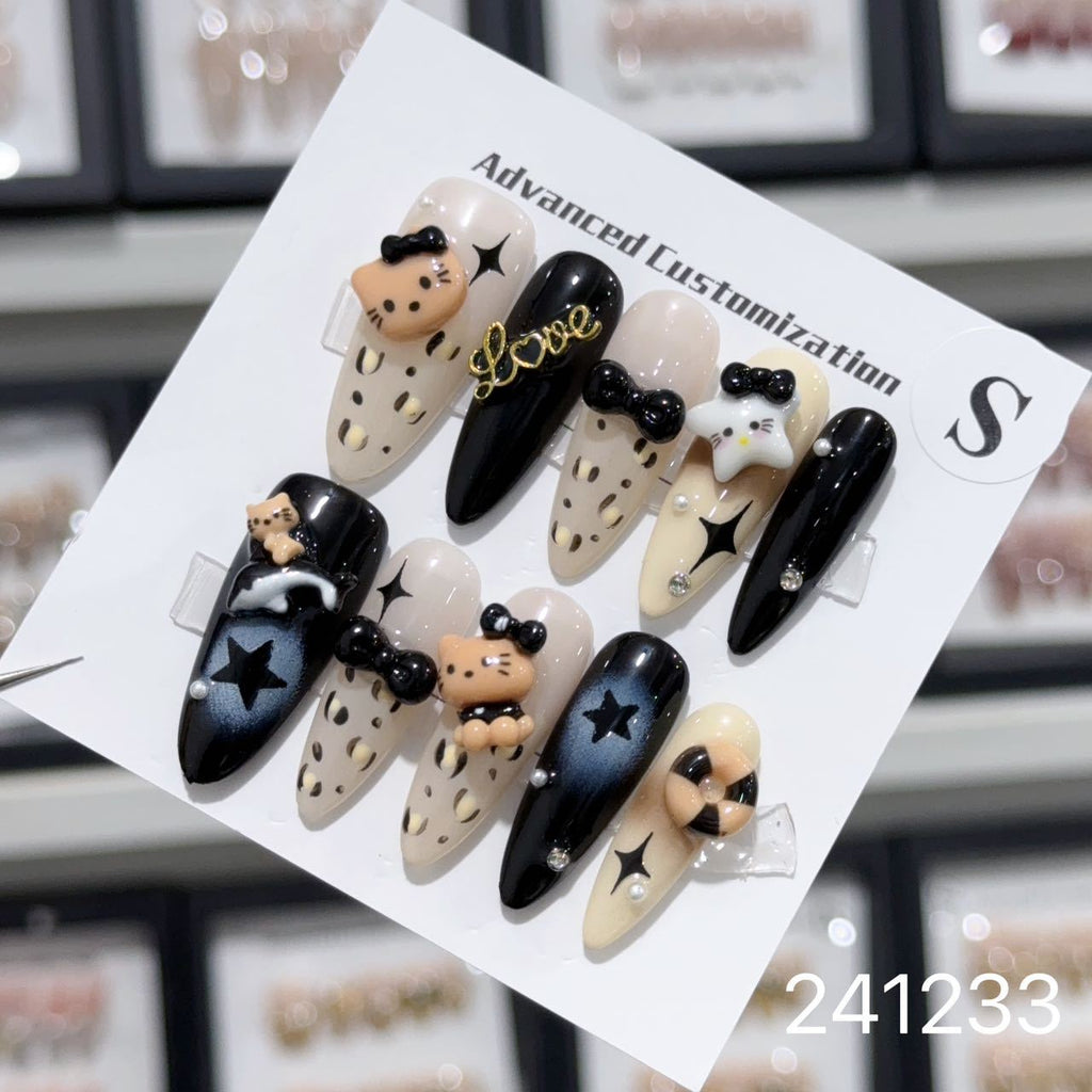 1029- Handmade press on nails fake nails removable