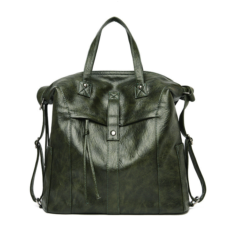 Backpack purse for women utility big backpack purse vegan leather antique tone