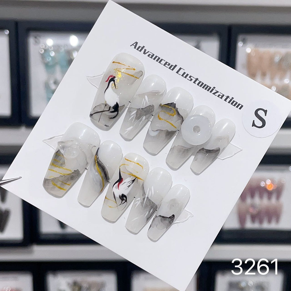 1025- Handmade press on nails fake nails removable