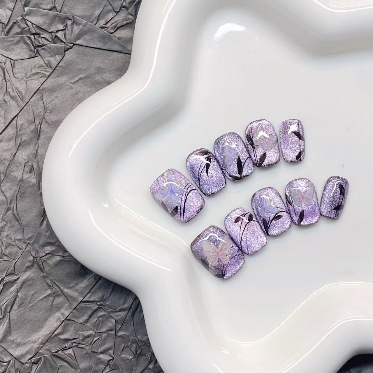 1004- Handmade press on nails fake nails removable