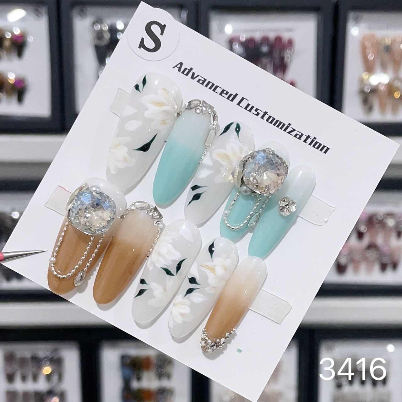 0962- Handmade press on nails fake nails removable