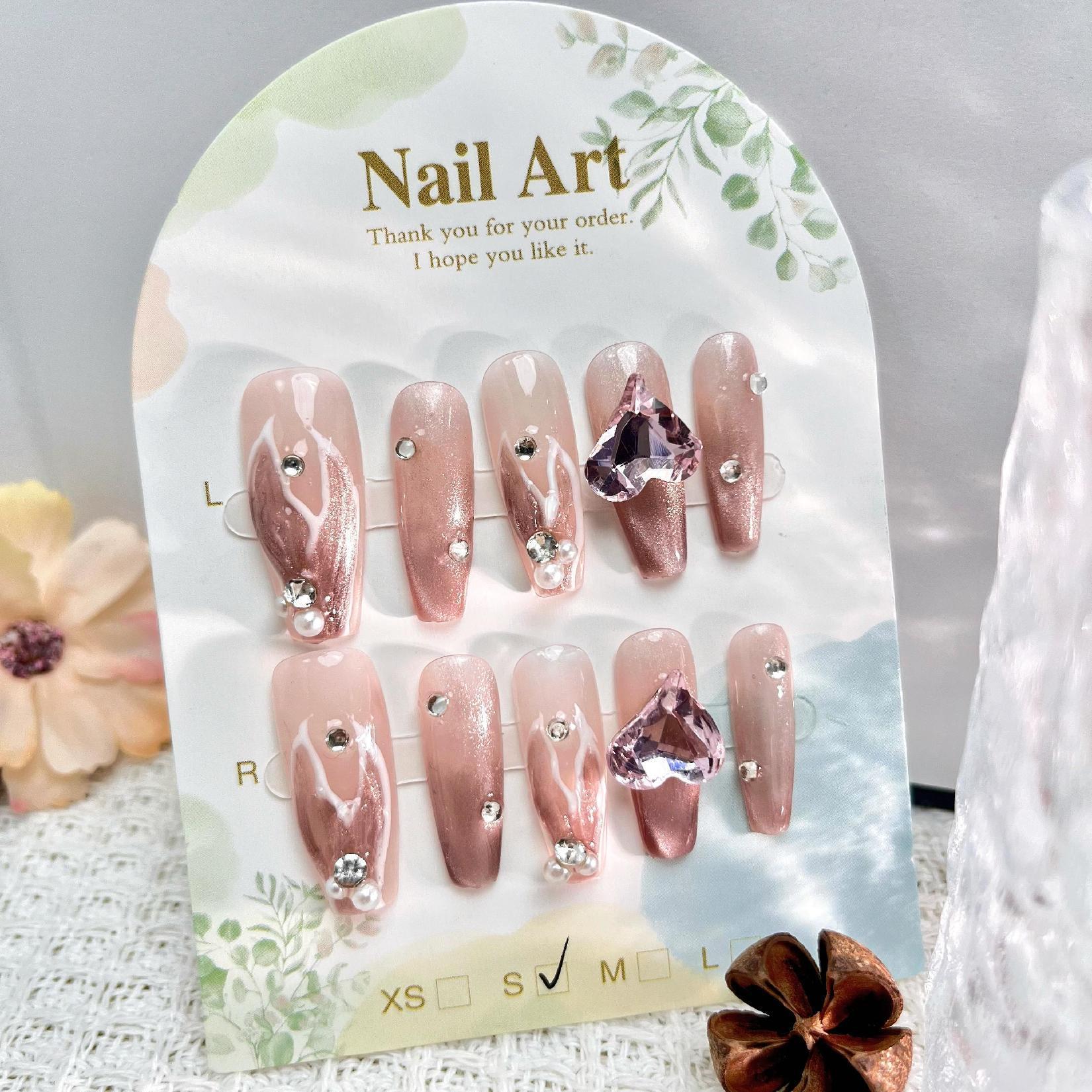 1032- Handmade press on nails fake nails removable