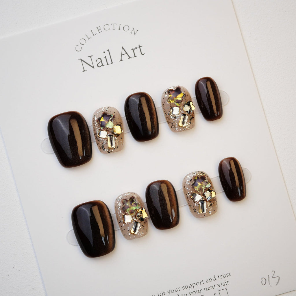 0998- Handmade press on nails fake nails removable