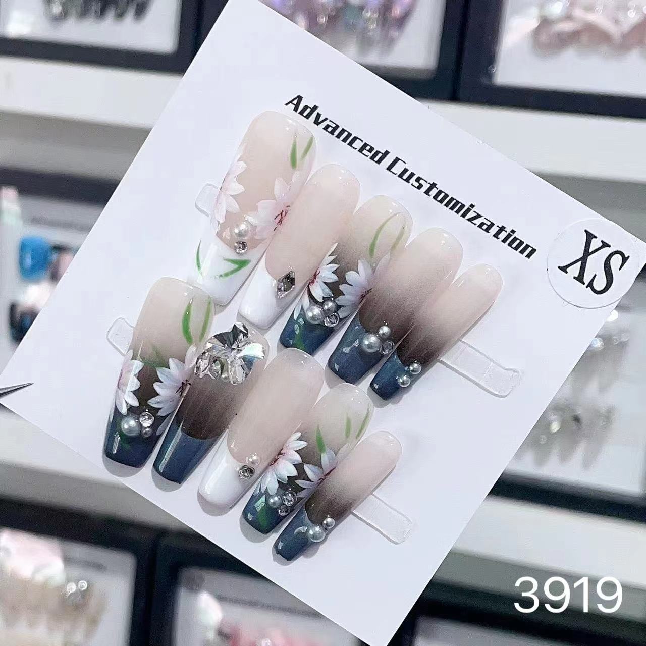 1025- Handmade press on nails fake nails removable