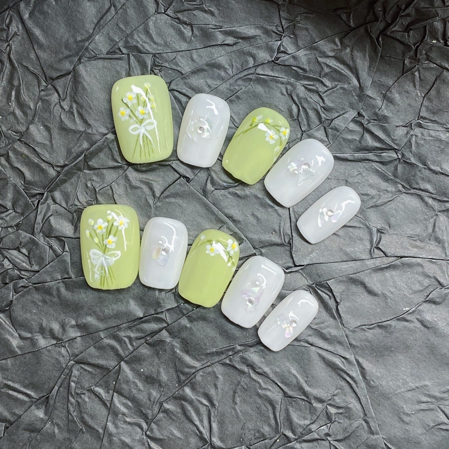 1003- Handmade press on nails fake nails removable