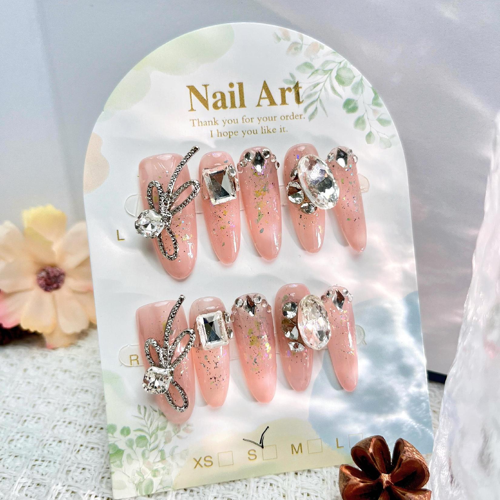 1032- Handmade press on nails fake nails removable
