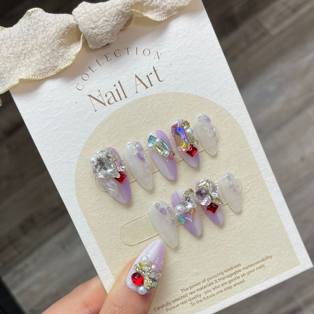 1022- Handmade press on nails fake nails removable