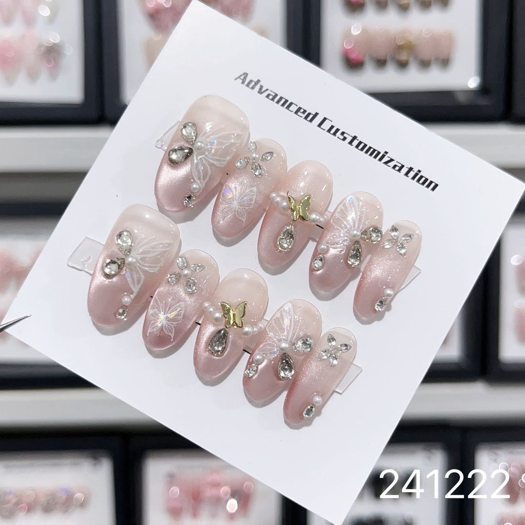 1028- Handmade press on nails fake nails removable