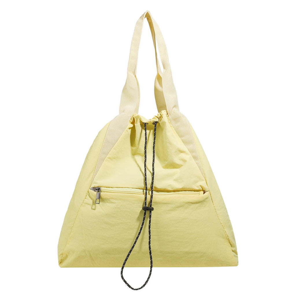 Yellow Drawstring Backpack Purse – Travel Large Capacity Backpack for Students Shoulder Handbag