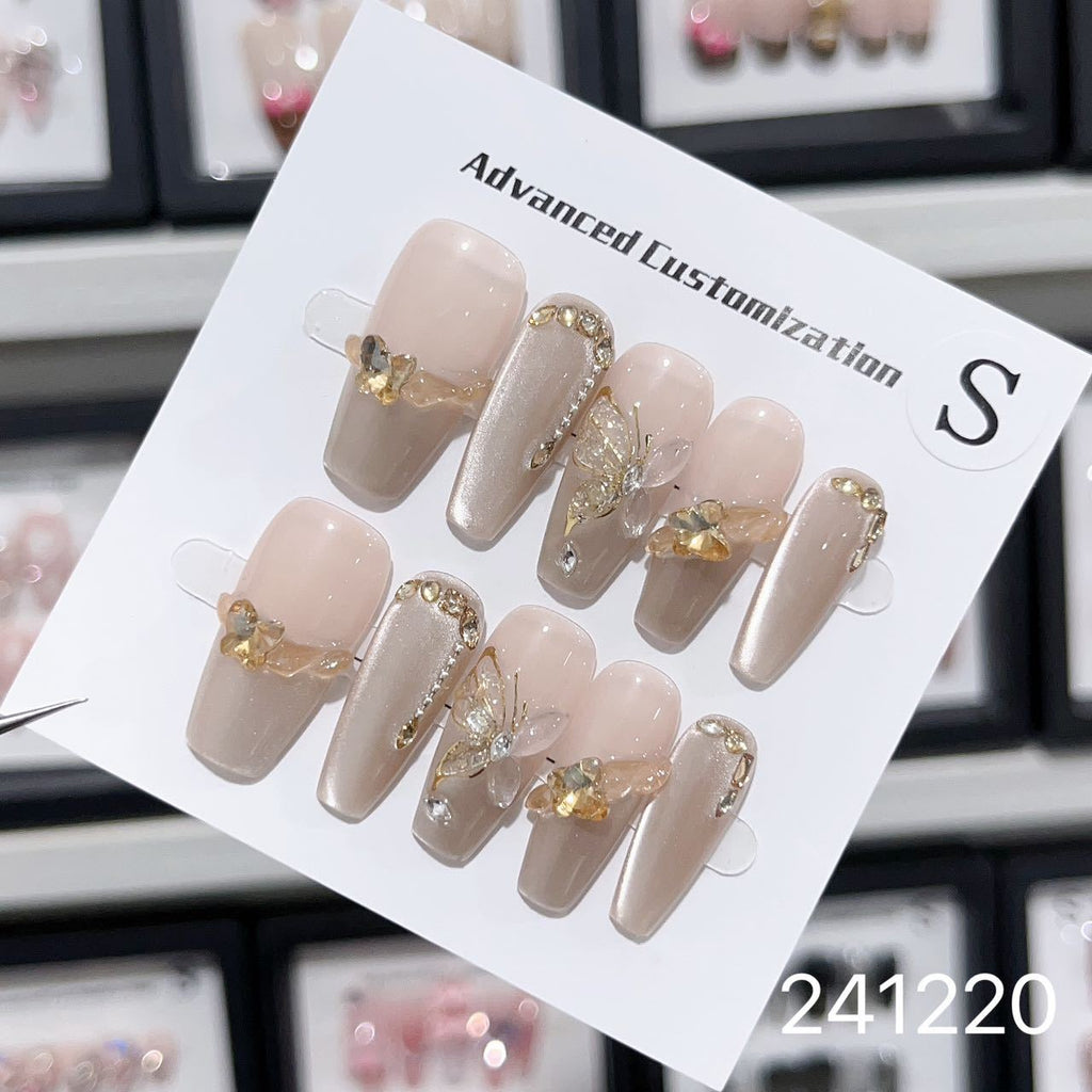 1028- Handmade press on nails fake nails removable