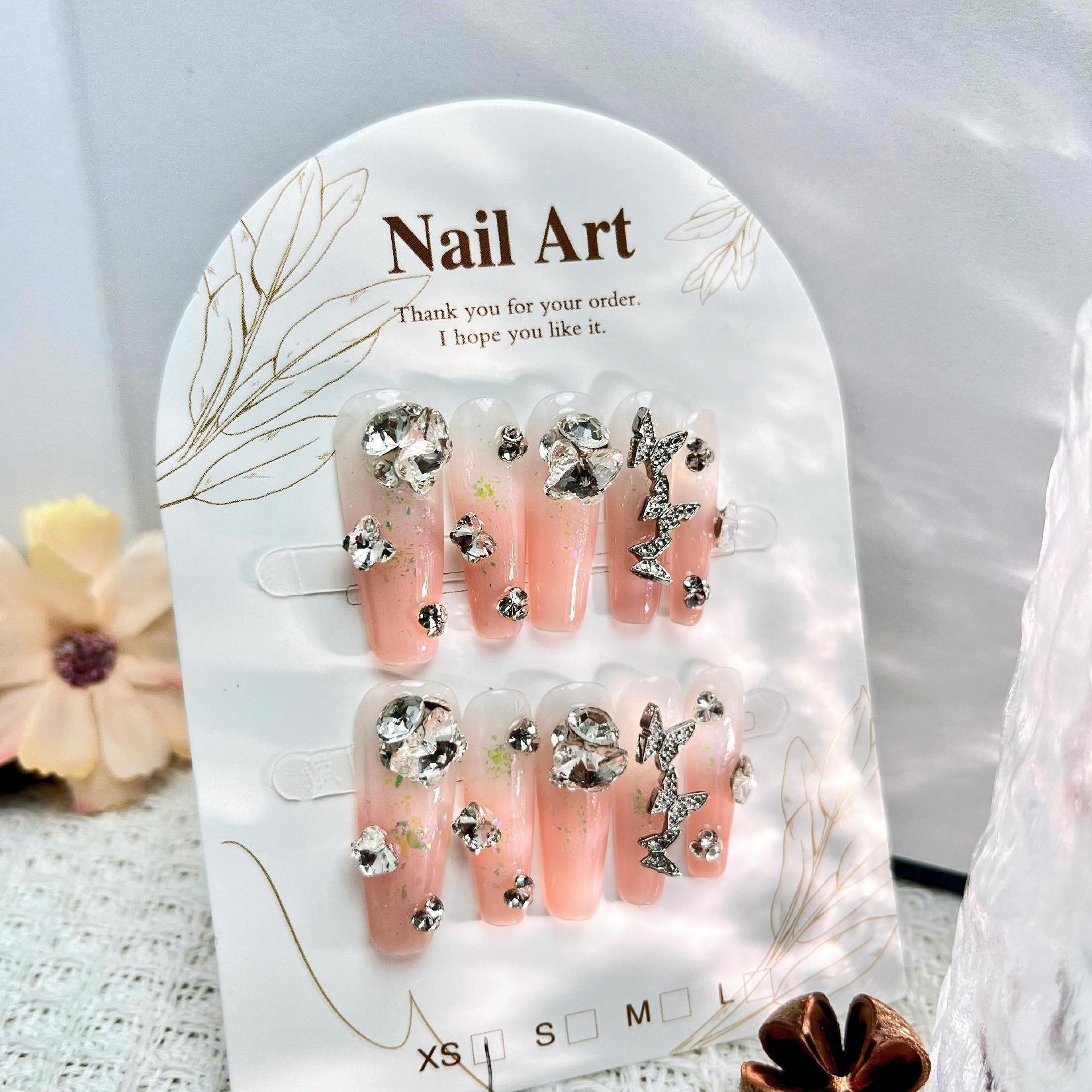 1032- Handmade press on nails fake nails removable