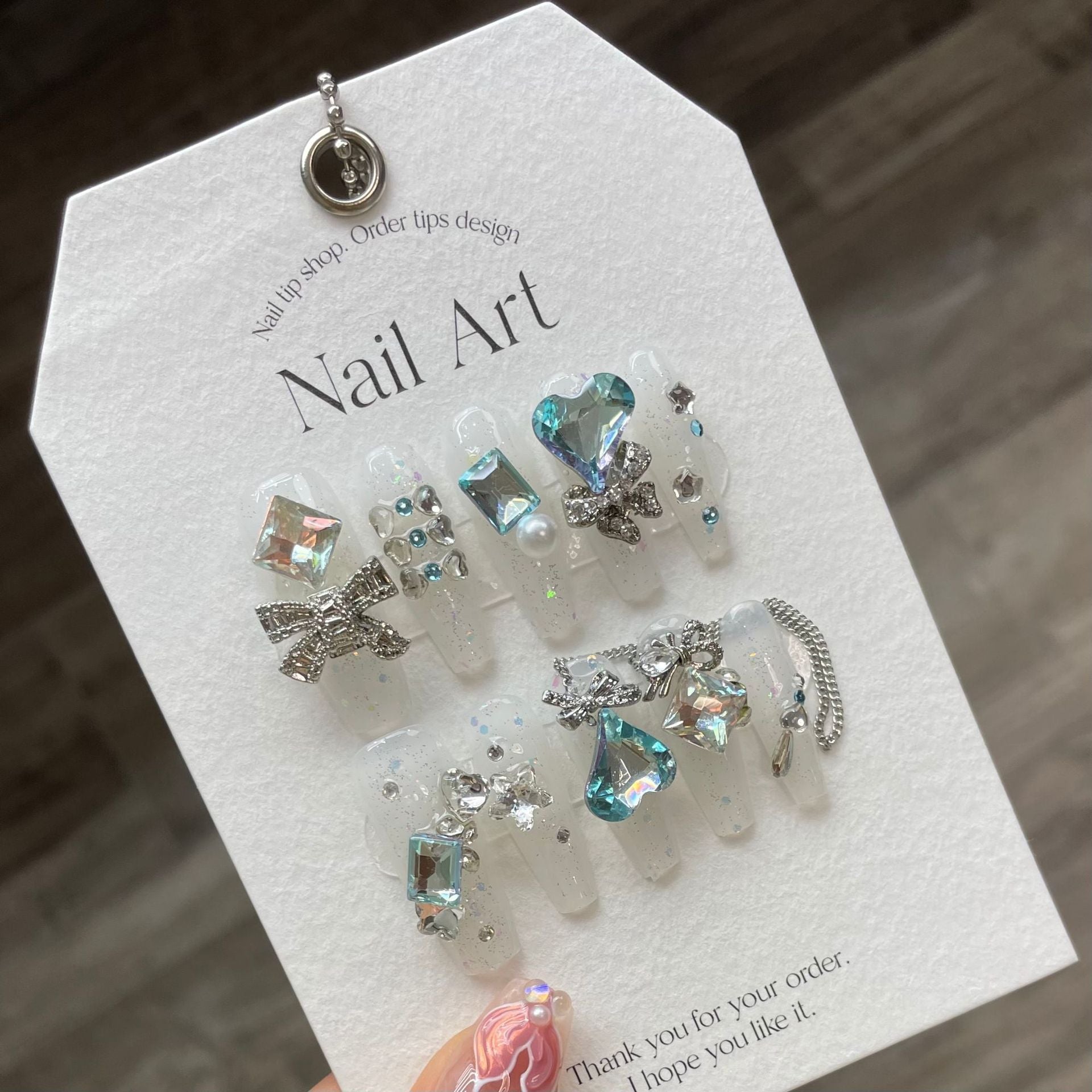 1022- Handmade press on nails fake nails removable