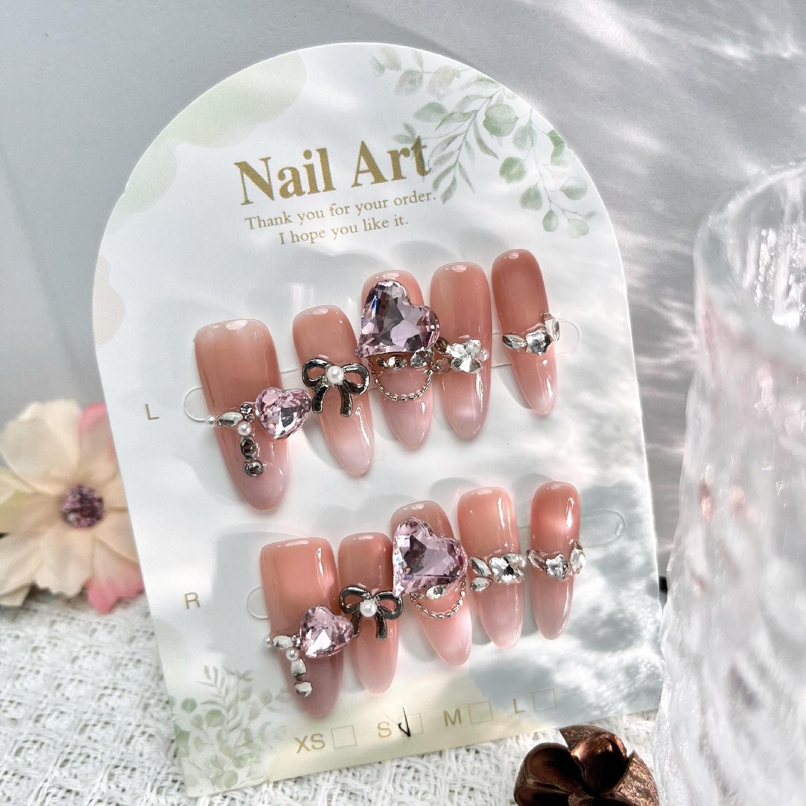 1032- Handmade press on nails fake nails removable