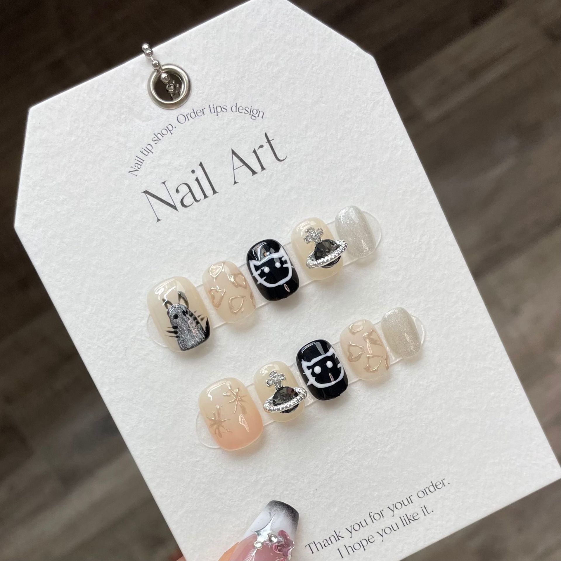 0938- Handmade press on nails fake nails removable