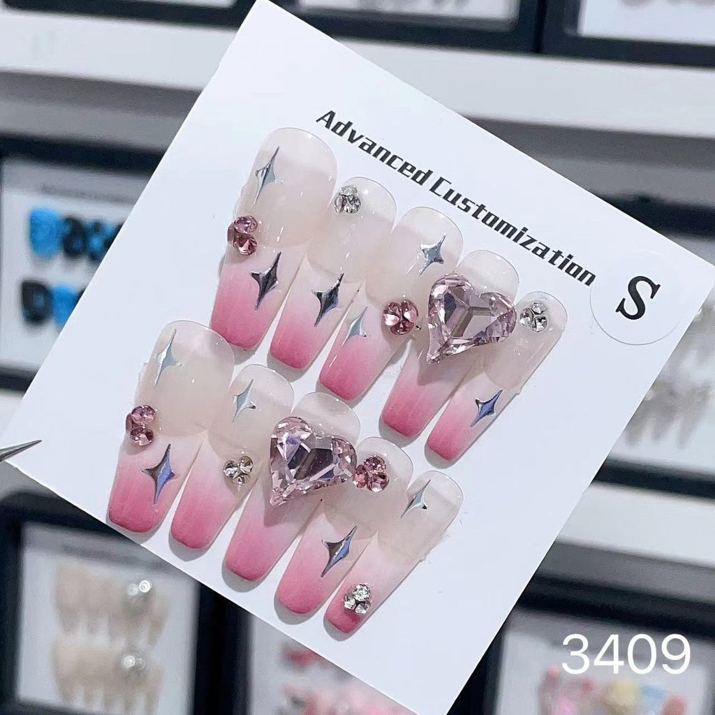 0962- Handmade press on nails fake nails removable