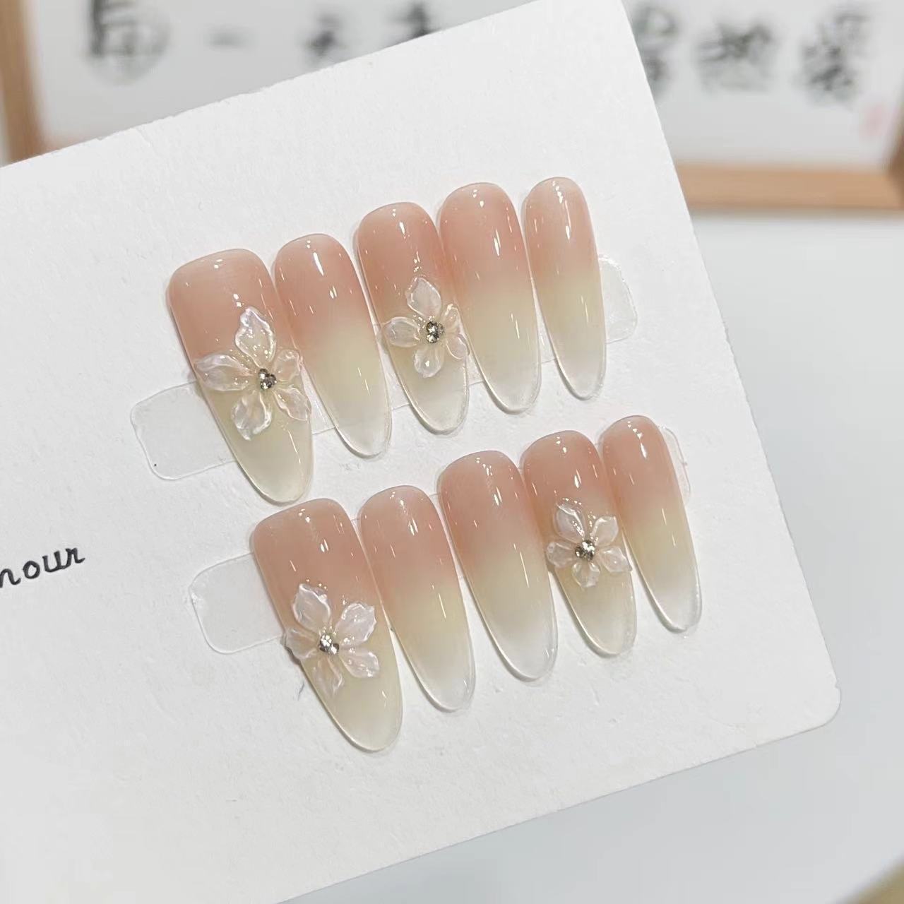 0980- Handmade press on nails fake nails removable