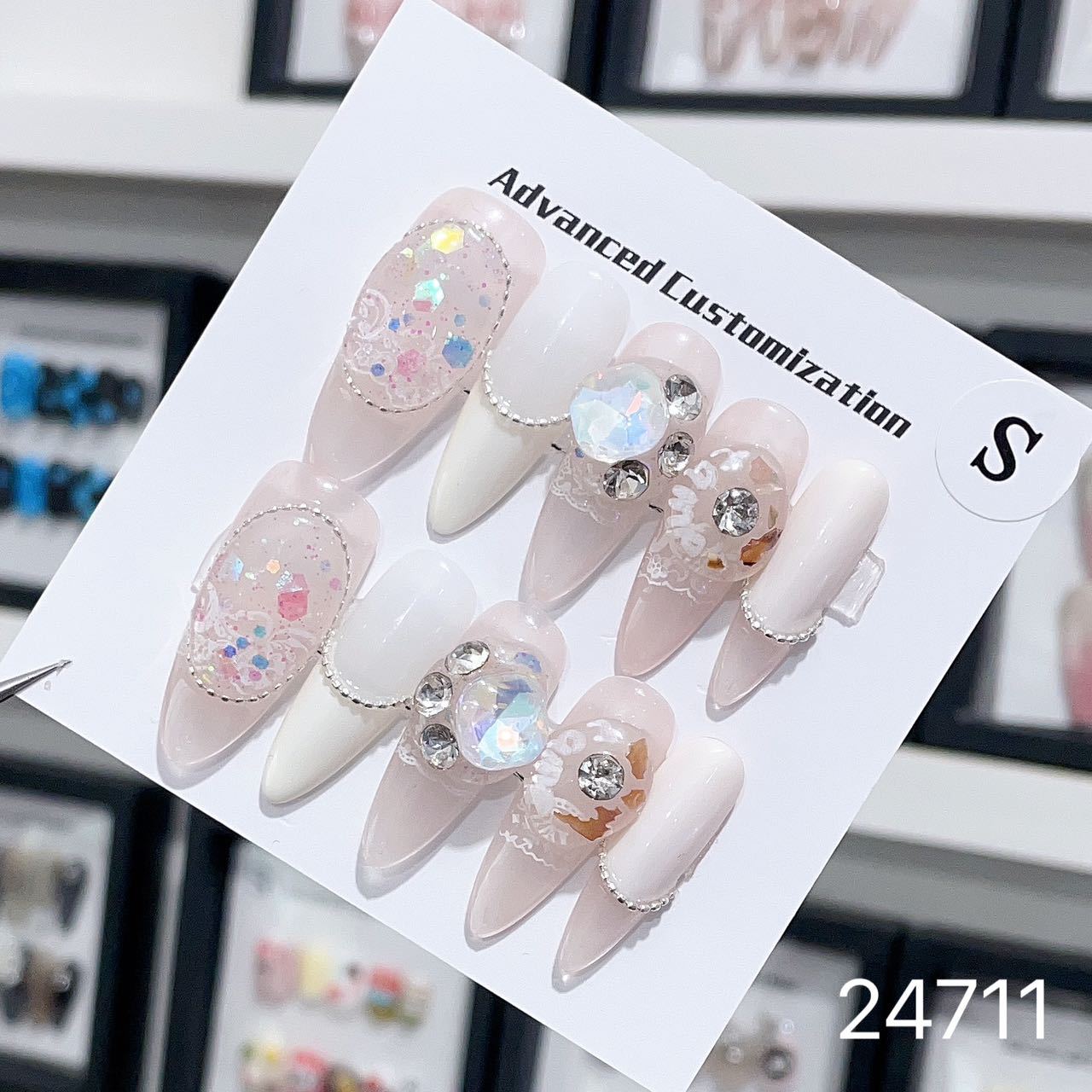 0967- Handmade press on nails fake nails removable