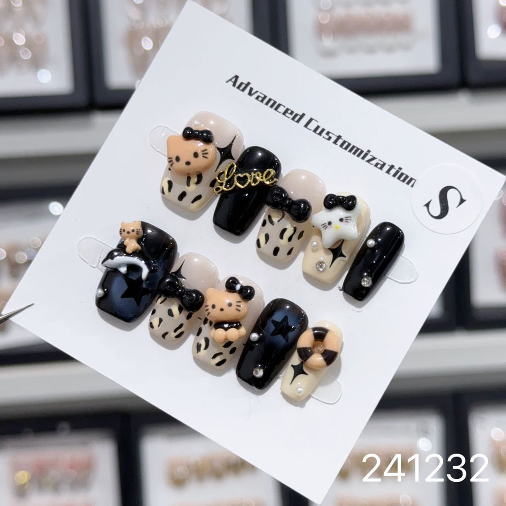 1030- Handmade press on nails fake nails removable