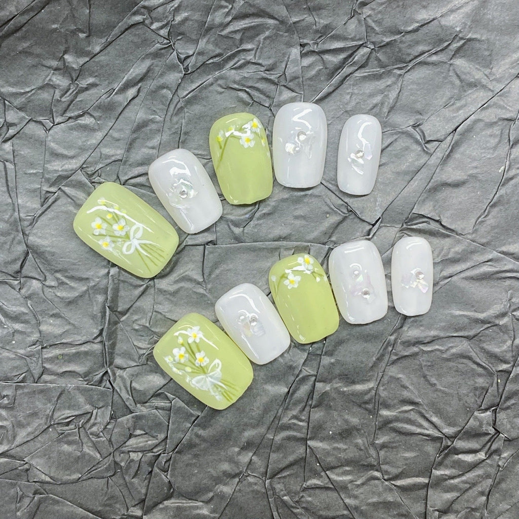 1003- Handmade press on nails fake nails removable