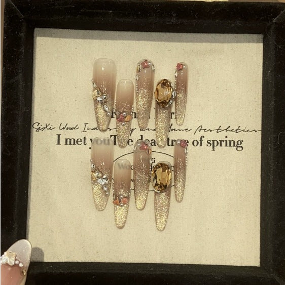 1034- Handmade press on nails fake nails removable