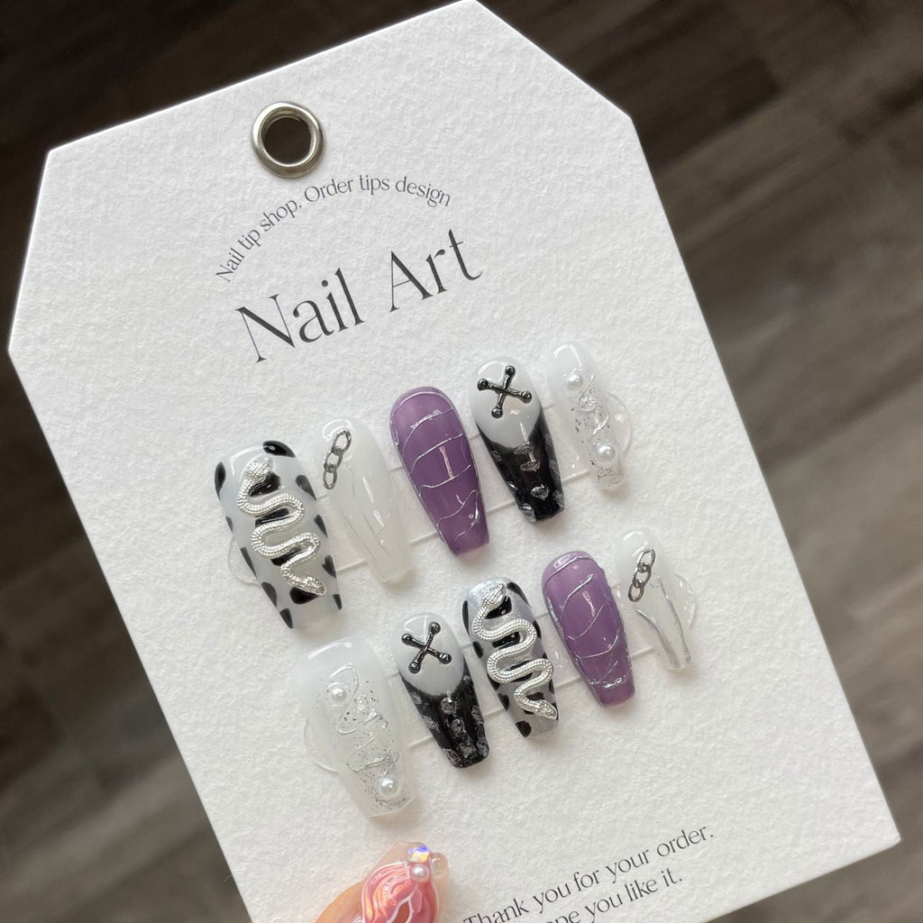 1024- Handmade press on nails fake nails removable