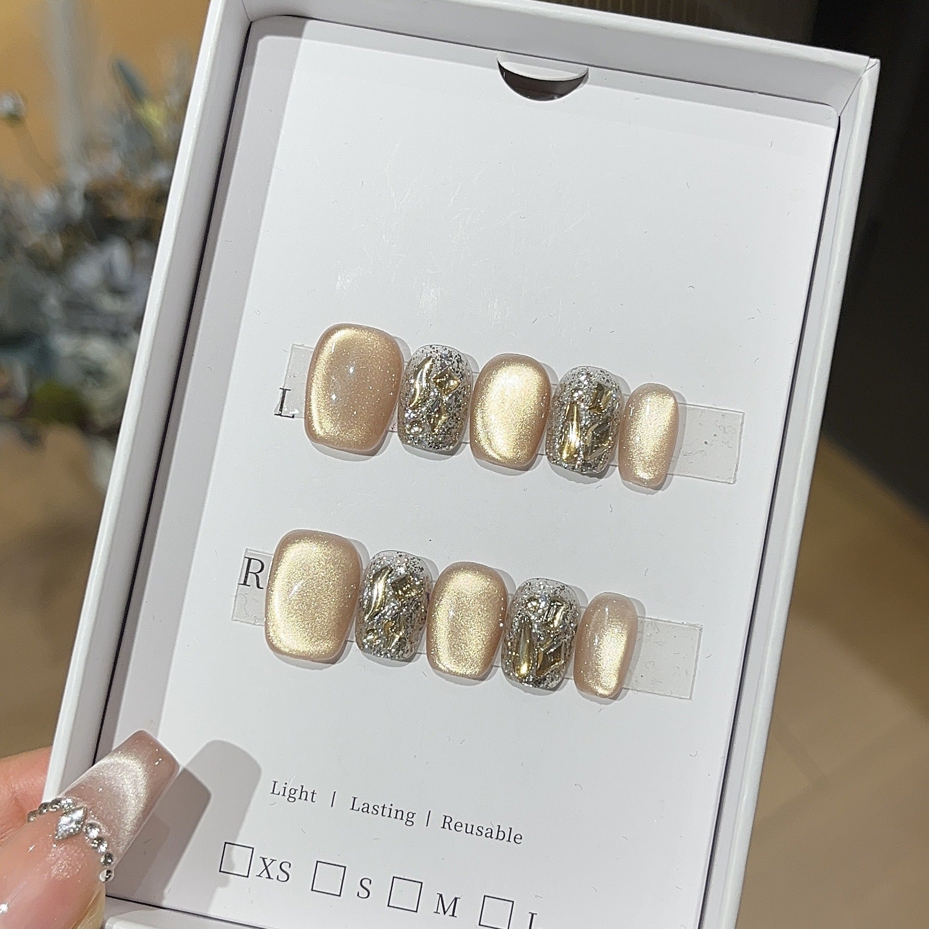 1035- Handmade press on nails fake nails removable