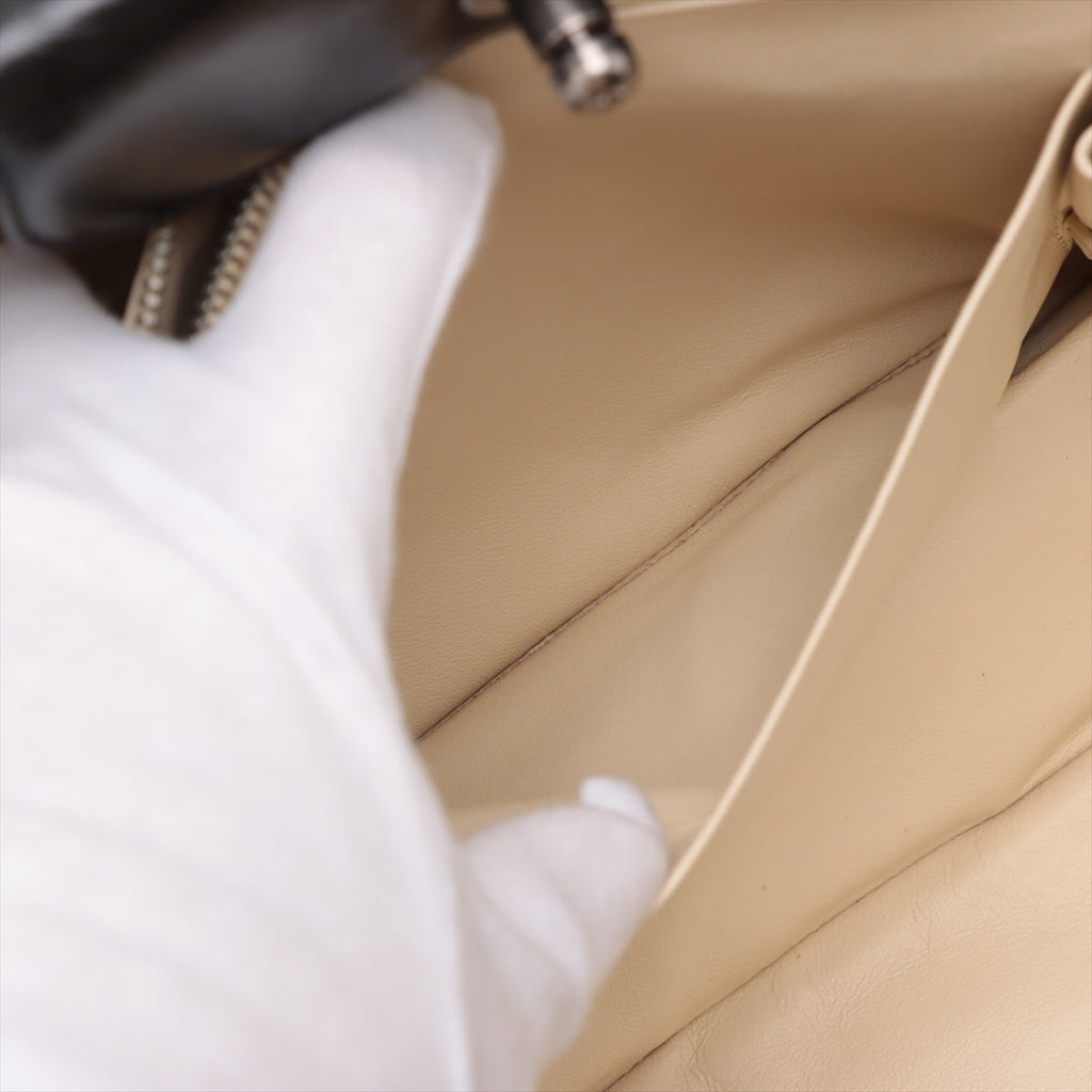 Chanel Boy Chanel Leather 2 Way Tote Bag Black Gunmetal Fittings 15 Series #3755