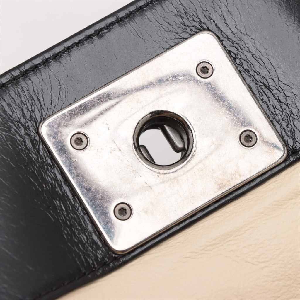 Chanel Boy Chanel Leather 2 Way Tote Bag Black Gunmetal Fittings 15 Series #3755