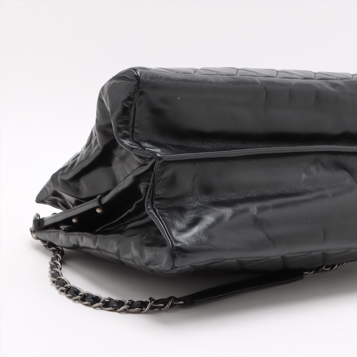 Chanel Boy Chanel Leather 2 Way Tote Bag Black Gunmetal Fittings 15 Series #3755