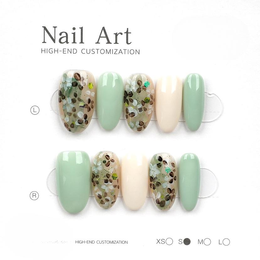 1040- Handmade press on nails fake nails removable Handmade Drawing Nails