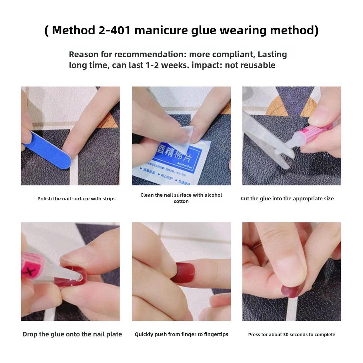 1040- Handmade press on nails fake nails removable Handmade Drawing Nails