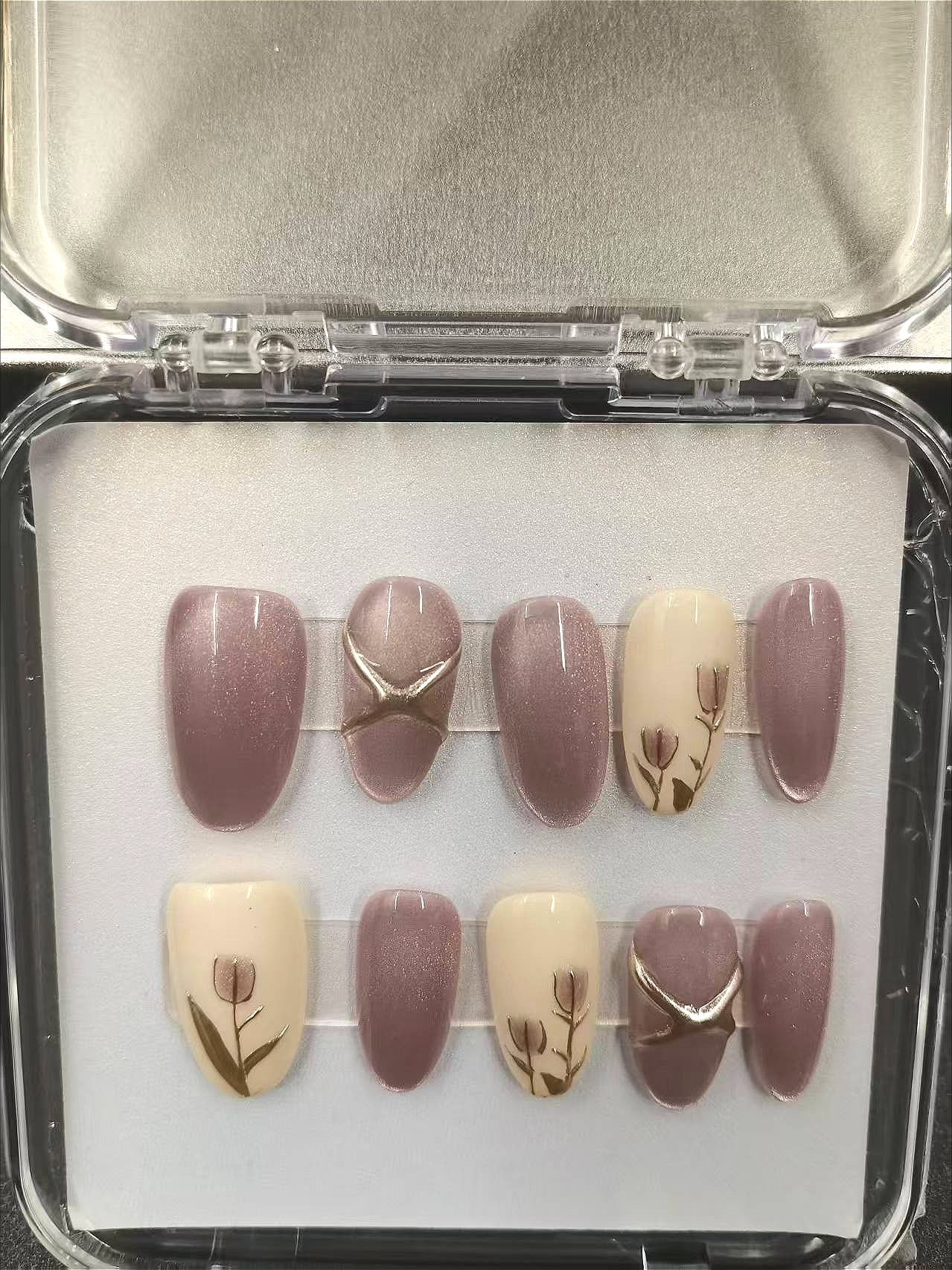 1039- Handmade press on nails fake nails removable