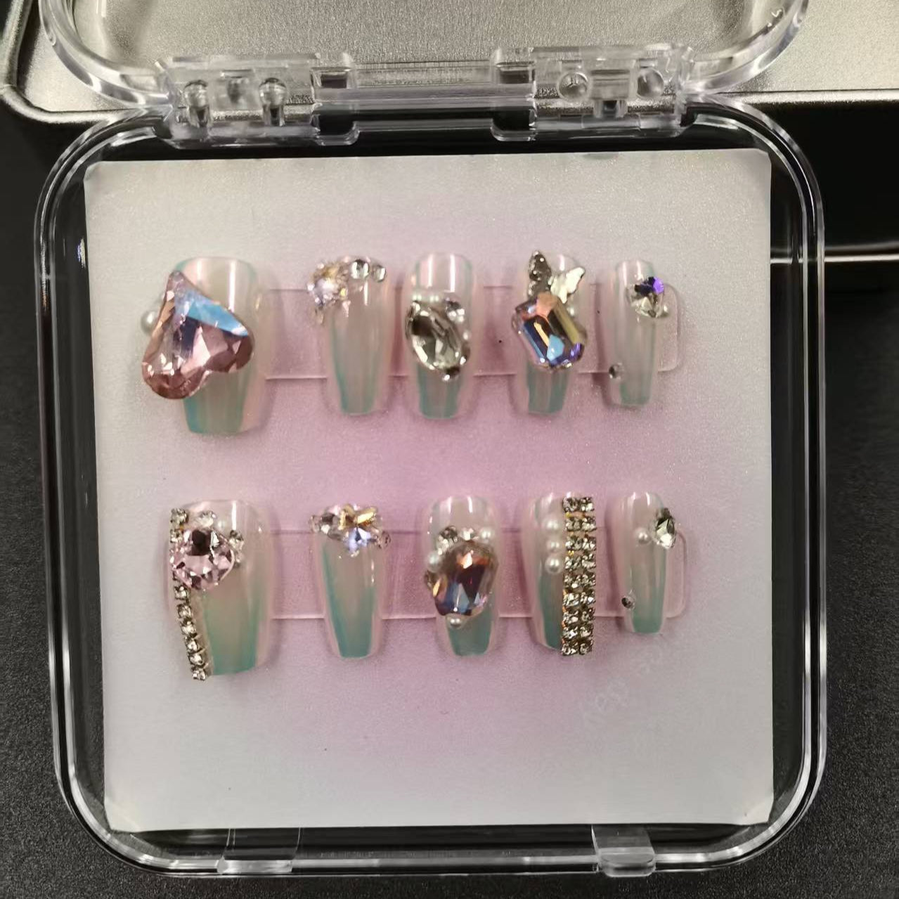 1041- Handmade press on nails fake nails removable