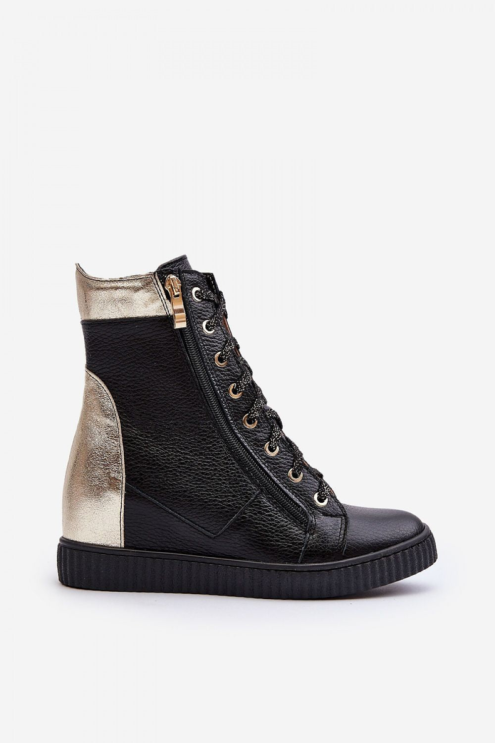 Revina Hidden Wedge Leather Sneakers