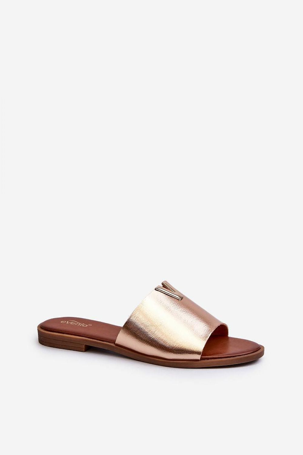 Talvera Flat Slides with Gold Detail