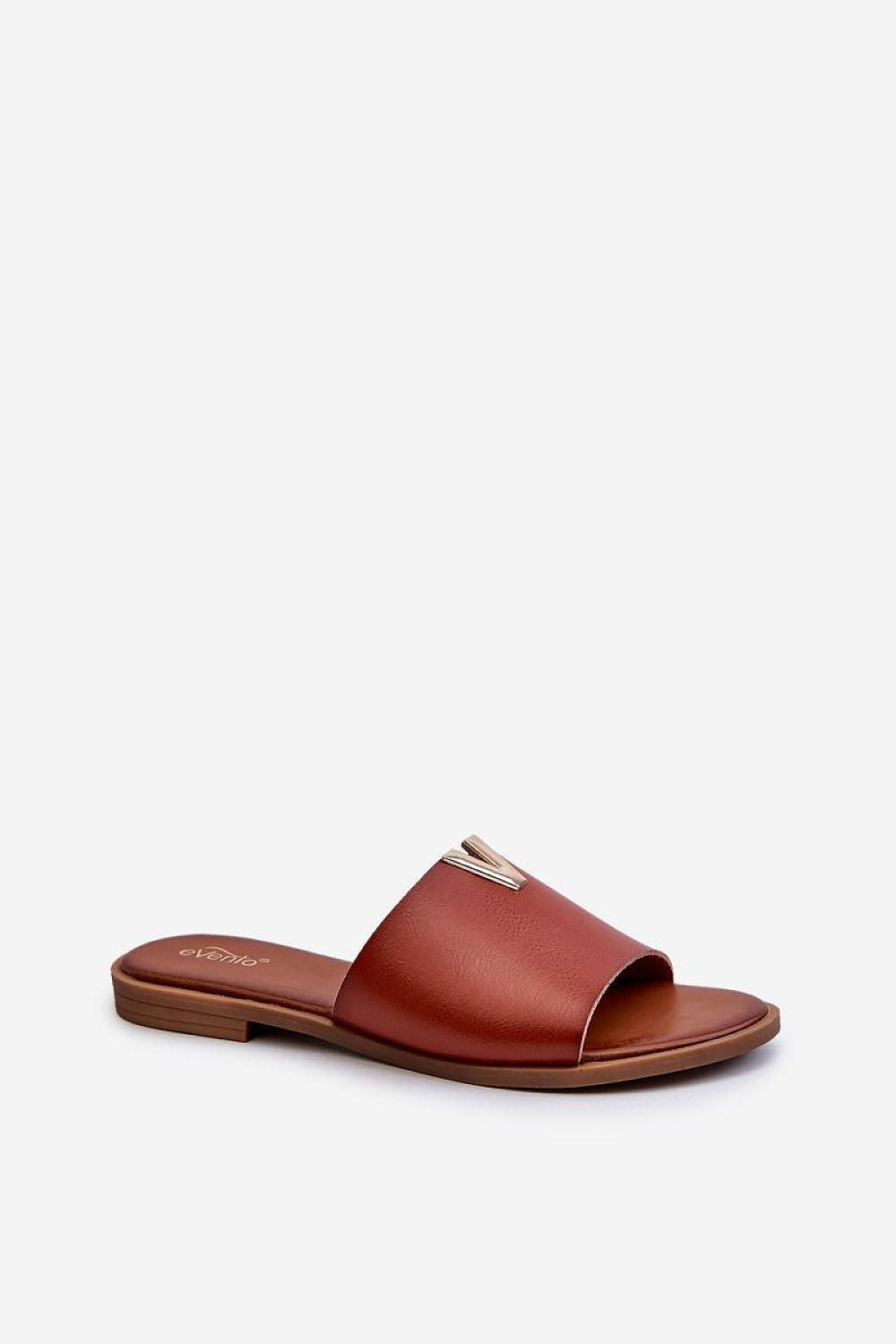 Talvera Flat Slides with Gold Detail