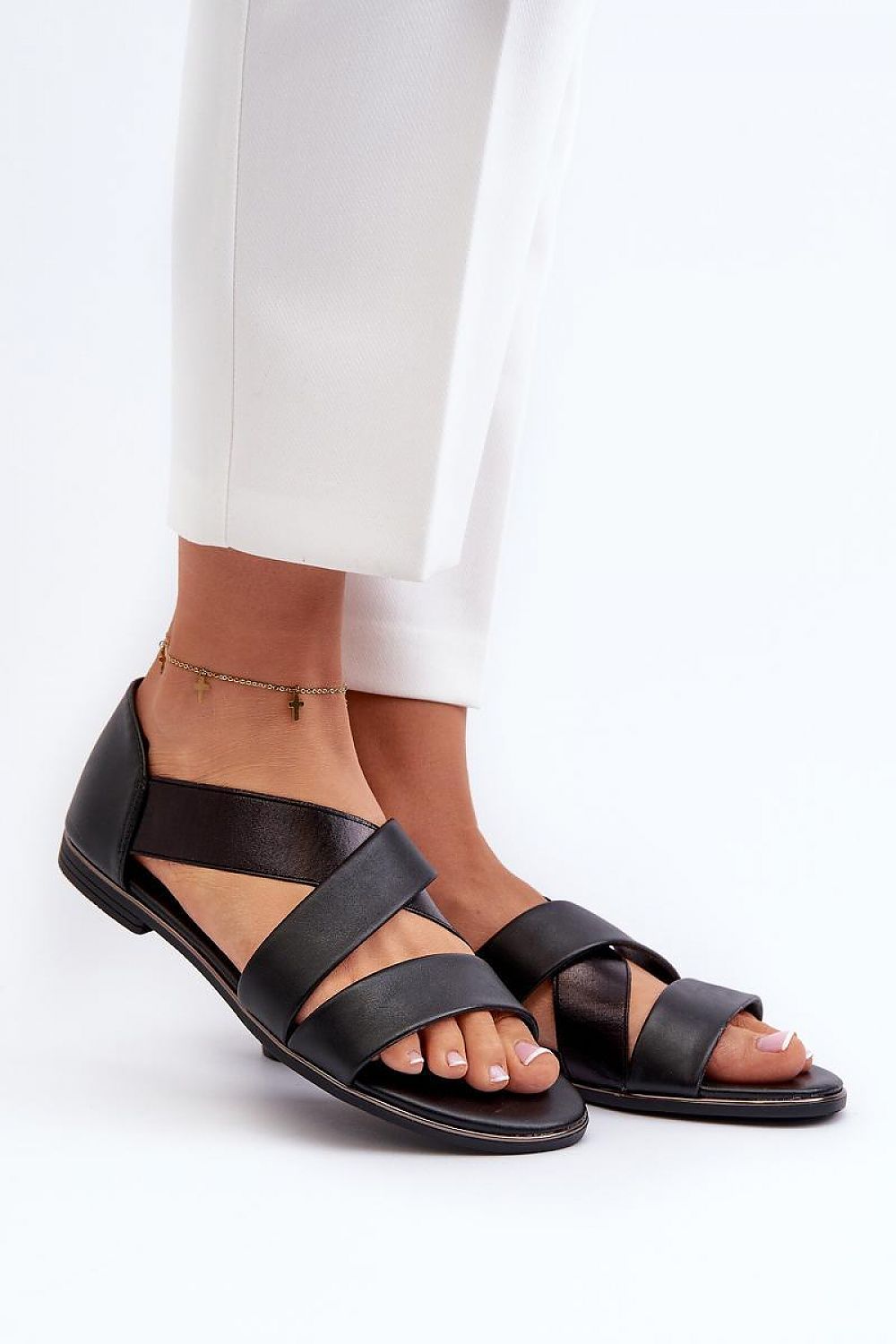 Sirellia Soft Elastic Flat Sandals