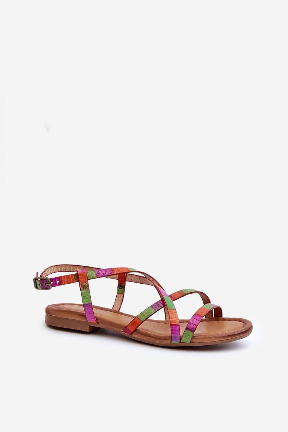 Velissa Flat Leather Strap Sandals