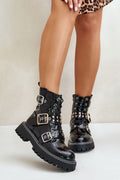 Tirelle Buckled Platform Ankle Boots