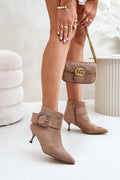 Velouryne Bucklash Suede Heel Boots