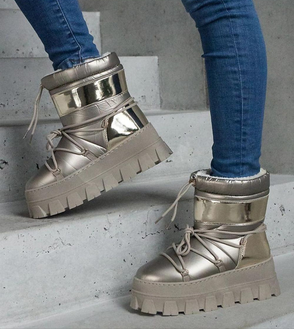 Zolarin Platform Lace-Up Snow Boots