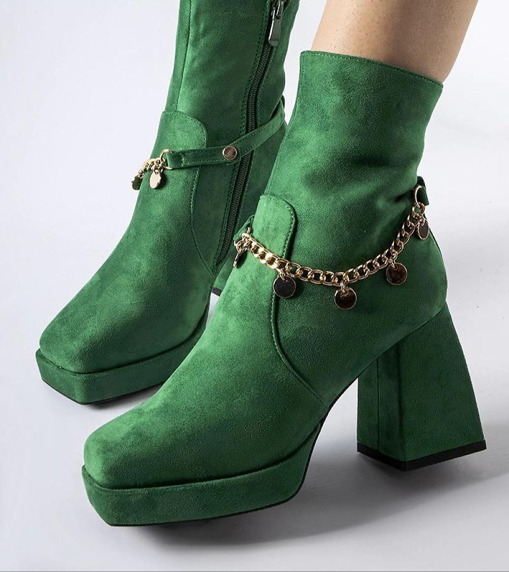 Zelmira pendant square-toe heel boots