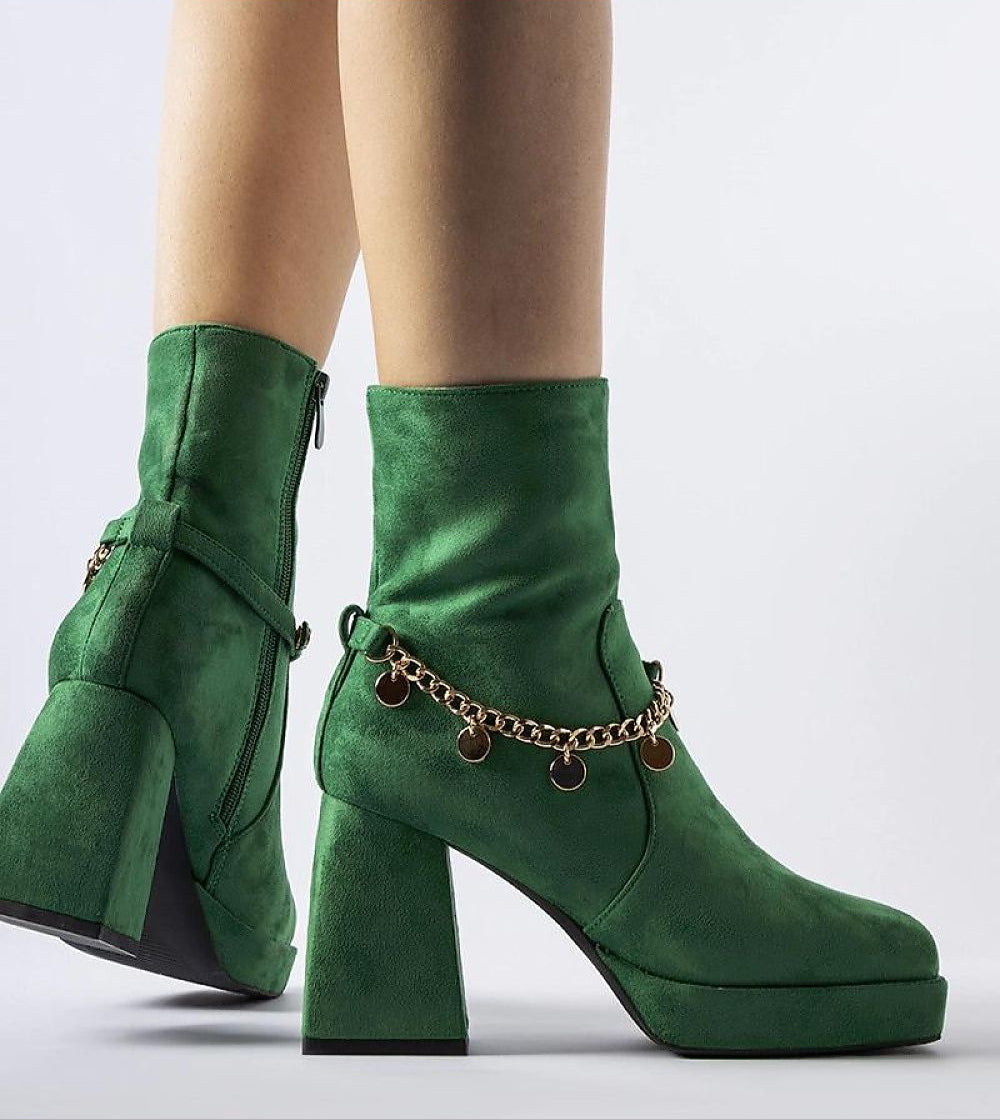 Zelmira pendant square-toe heel boots