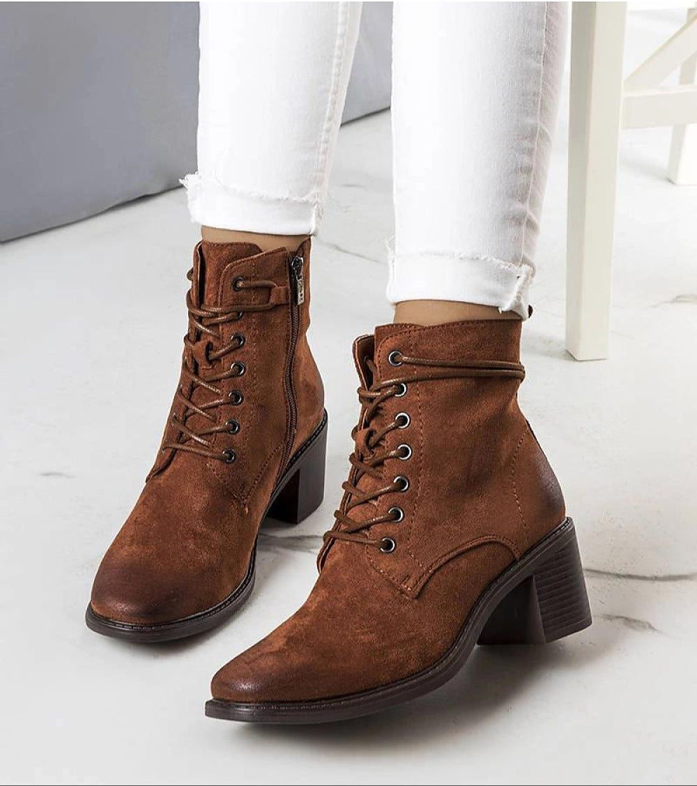 Vaelora square-toe heeled boots