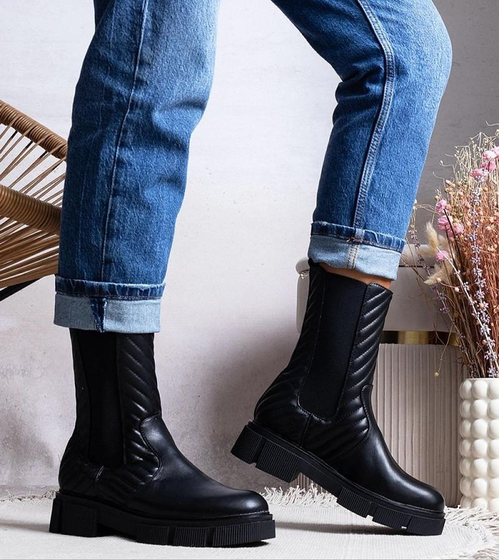 Zarelda treaded ankle boots