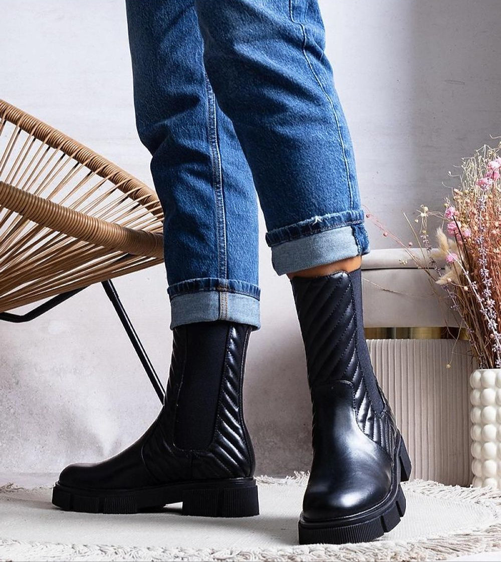 Zarelda treaded ankle boots
