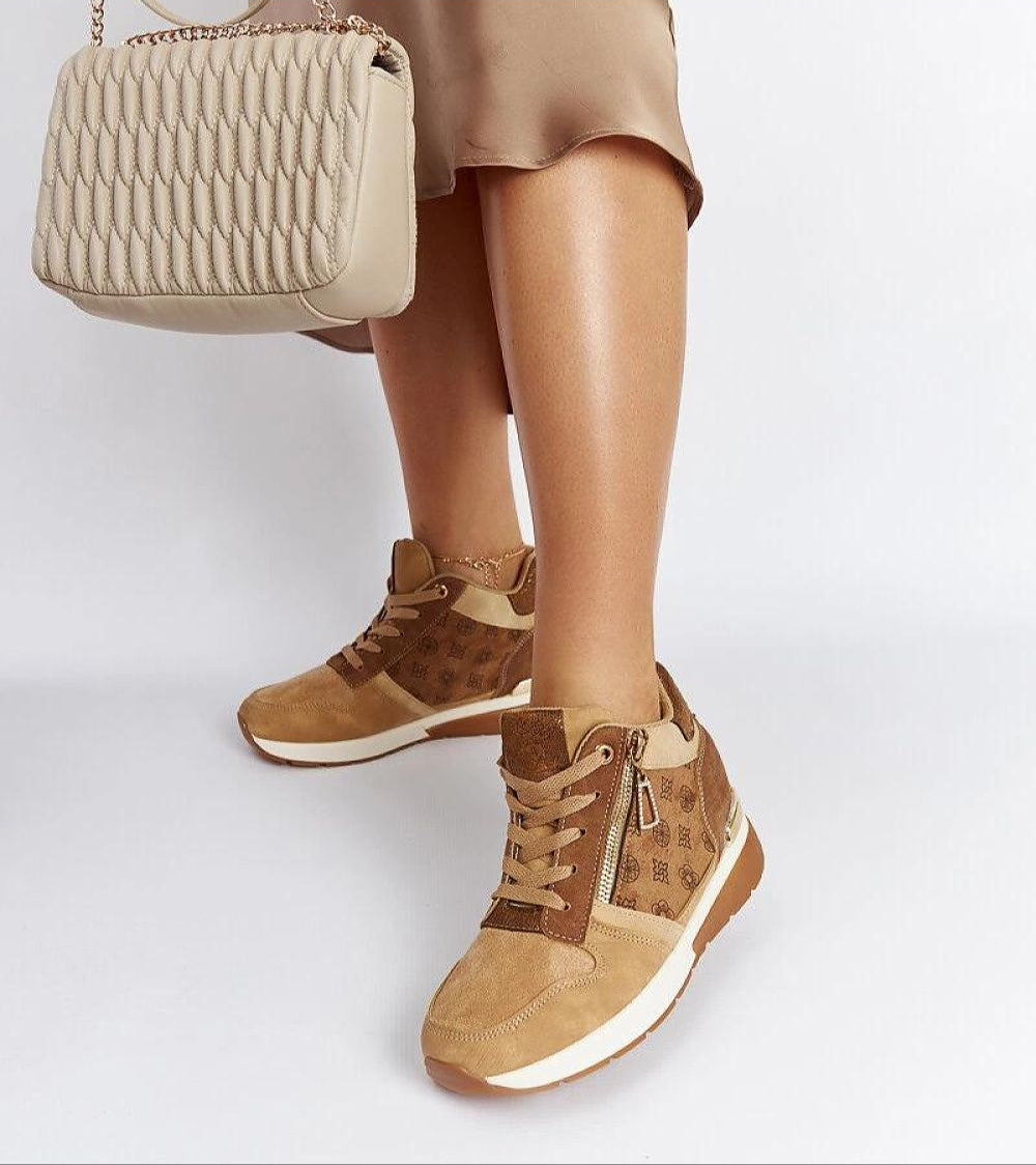 Valterra Brown Wedge Sneakers