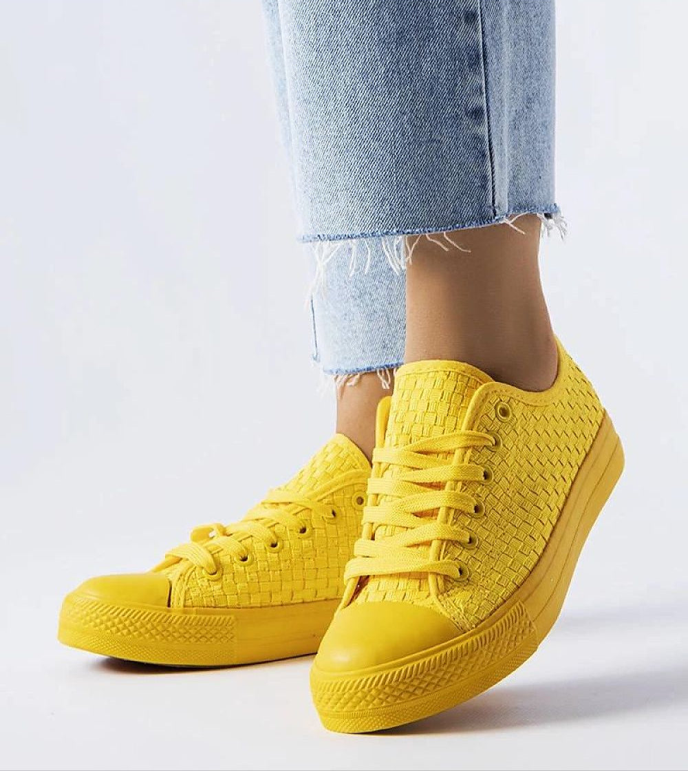 Revarya Woven Lace-Up Summer Sneakers