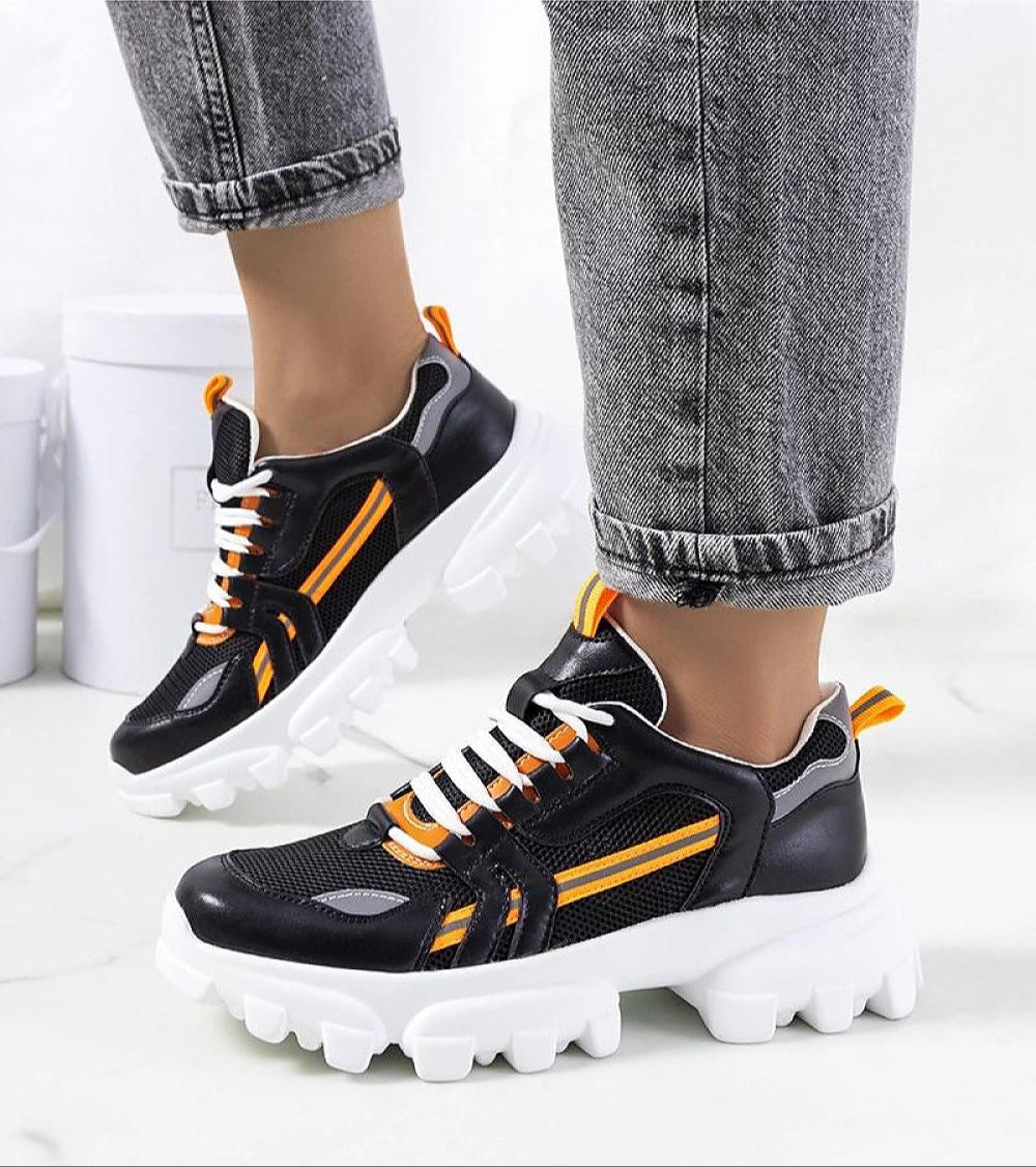 Seralyne Reflective Trim Platform Sneakers