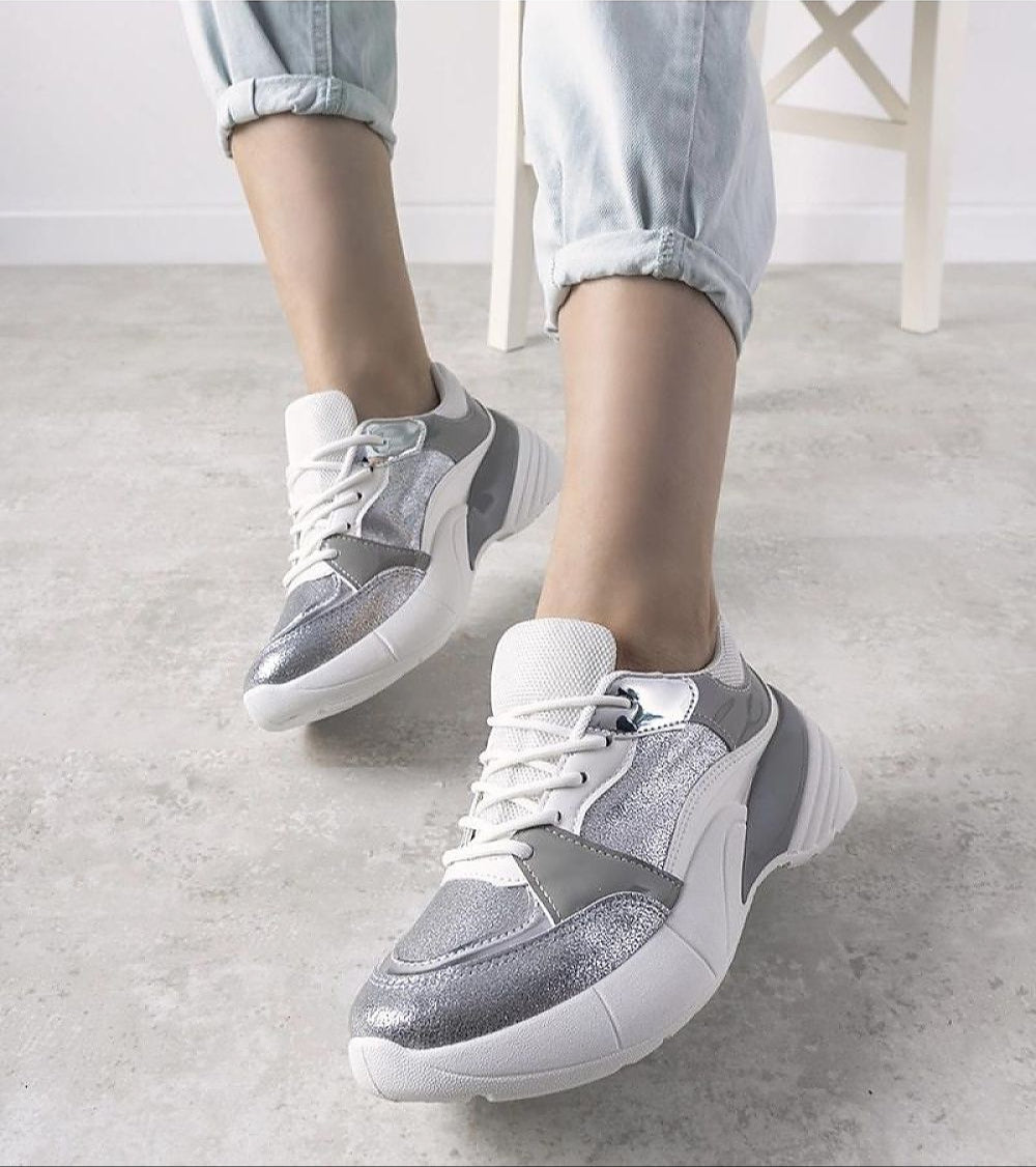 Zelphira Metallic Contrast Platform Sneakers